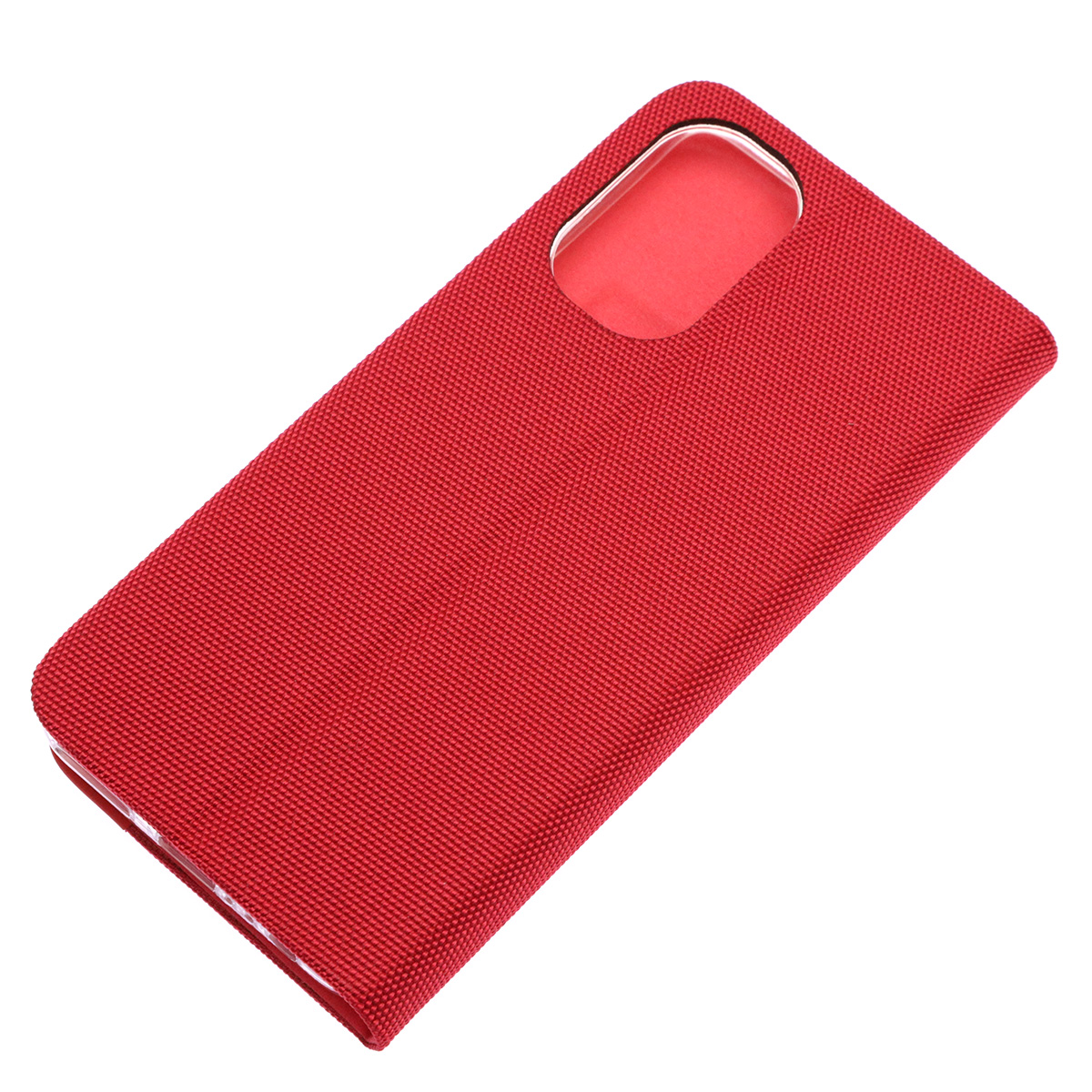 Чехол книжка MESH для TECNO Camon 19, Camon 19 Pro, текстиль, силикон, бархат, визитница, цвет красный