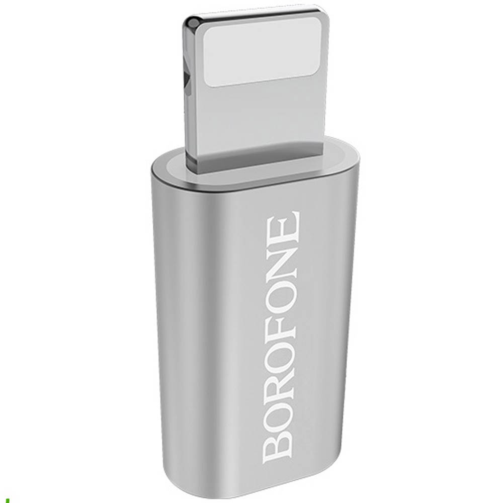 Адаптер Micro USB на APPLE Lightning 8-pin BOROFONE BV5, цвет серебристый