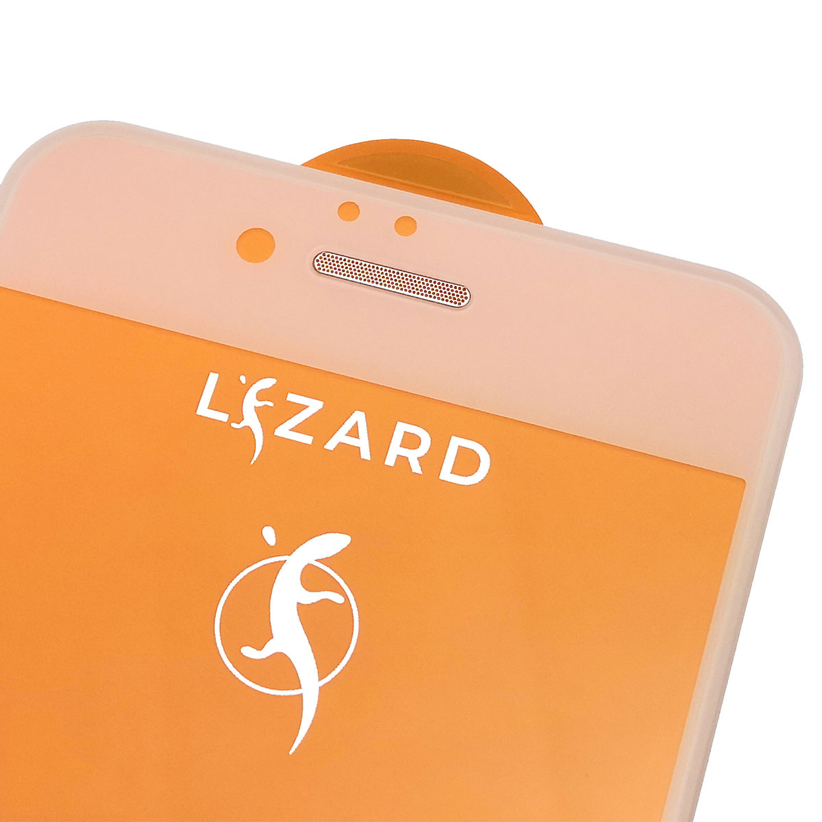 Защитное стекло 9D Lizard для APPLE iPhone 6, iPhone 6S, с сеточкой на динамике, цвет белый.