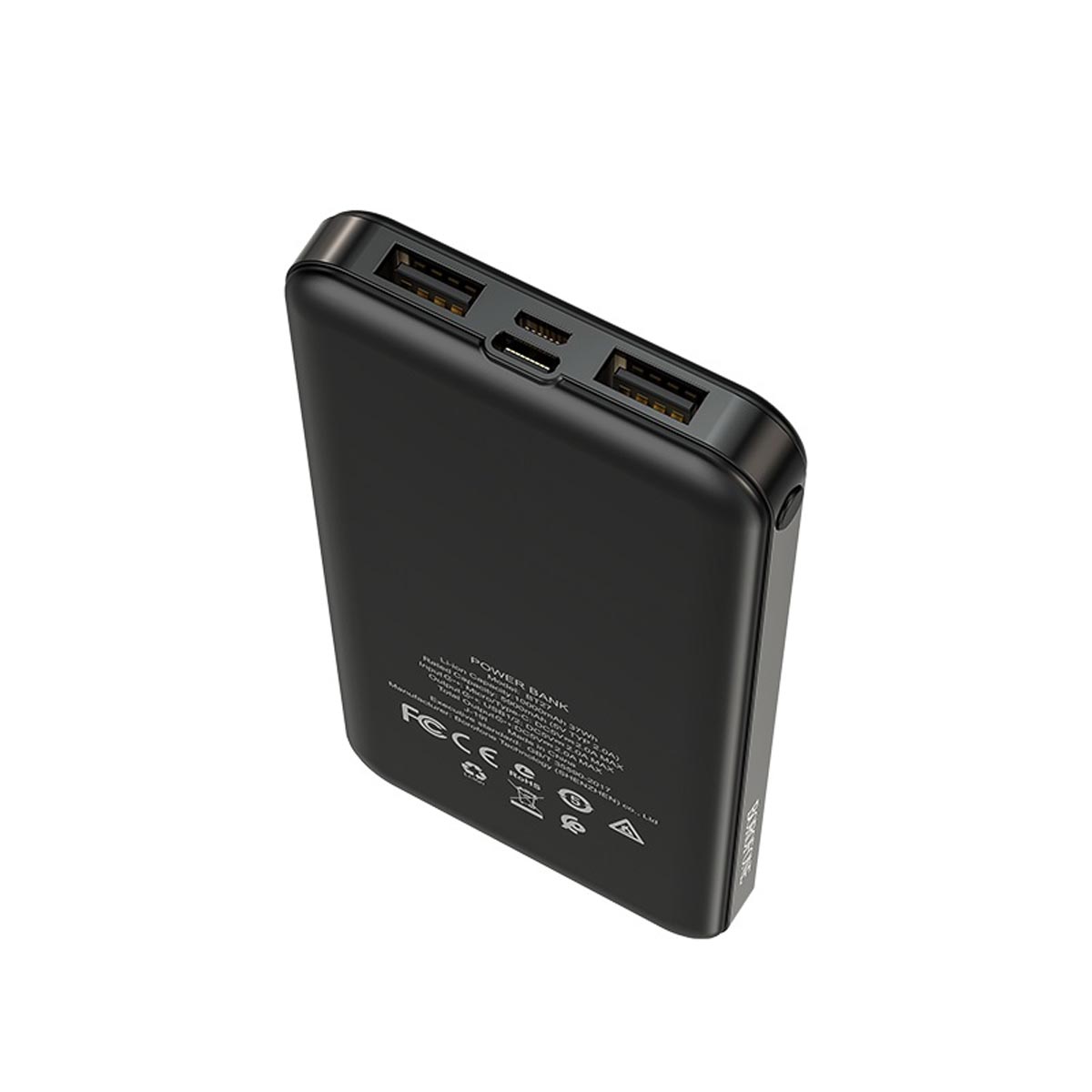 Внешний портативный аккумулятор, Power Bank BOROFONE BT27 Sea power, 10000 mAh, цвет черный (распродажа -30%)
