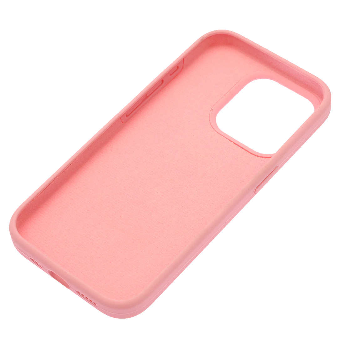 Чехол накладка Silicone Case для APPLE iPhone 15 Pro, бархатная подложка, цвет розовый