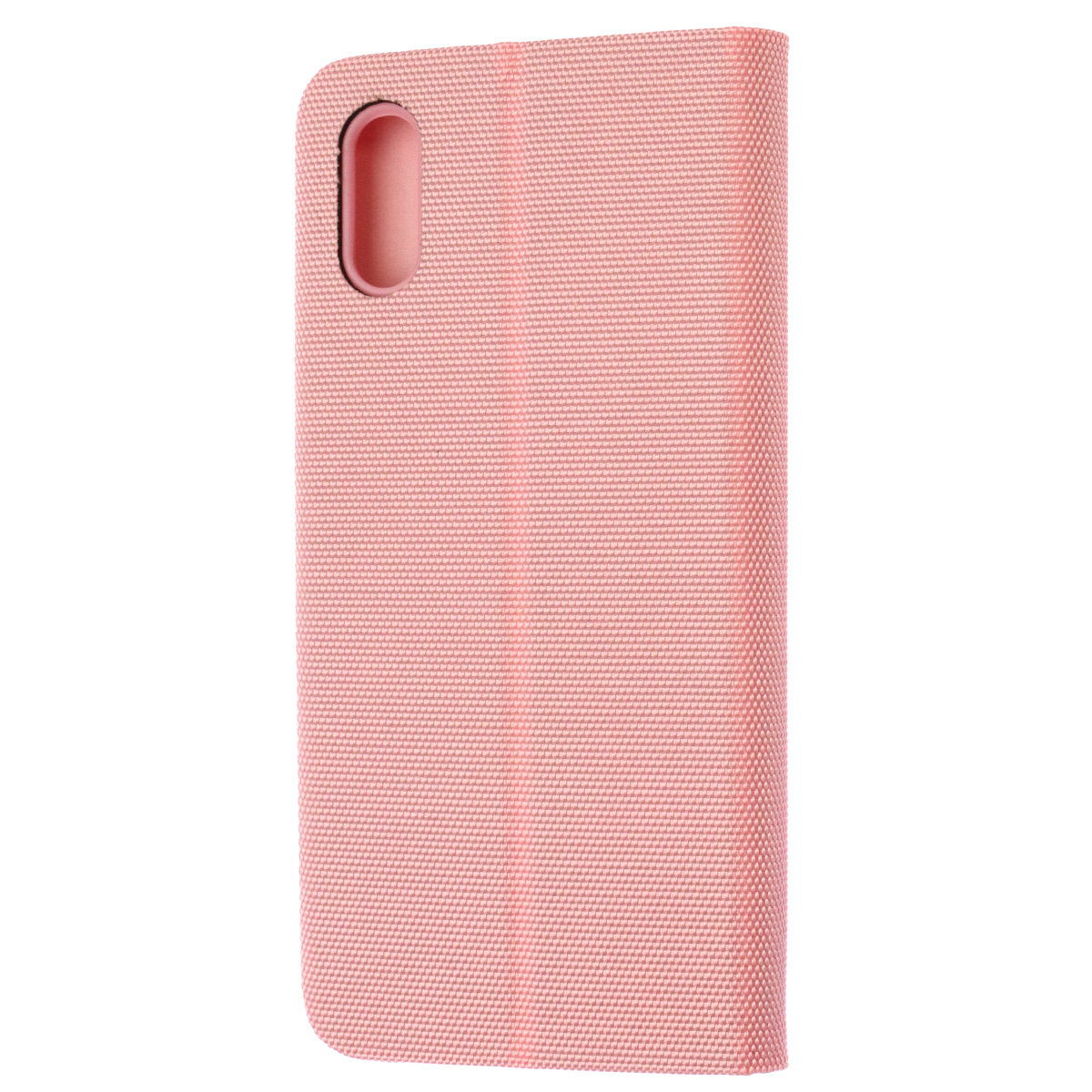 Чехол книжка MESH для XIAOMI Redmi 9A, текстиль, силикон, бархат, визитница, цвет розовый