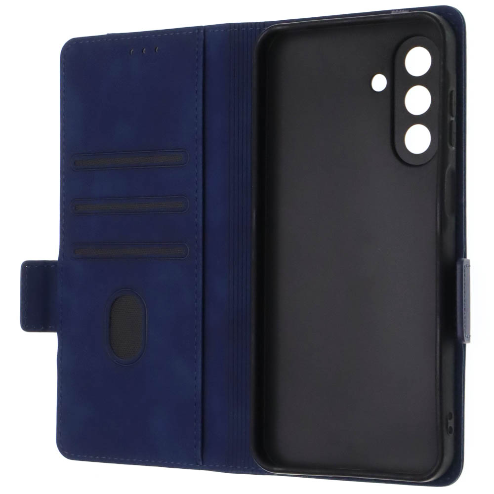 Чехол книжка NICE для SAMSUNG Galaxy A26, Galaxy A17, защита камеры, экокожа, силикон, цвет темно синий