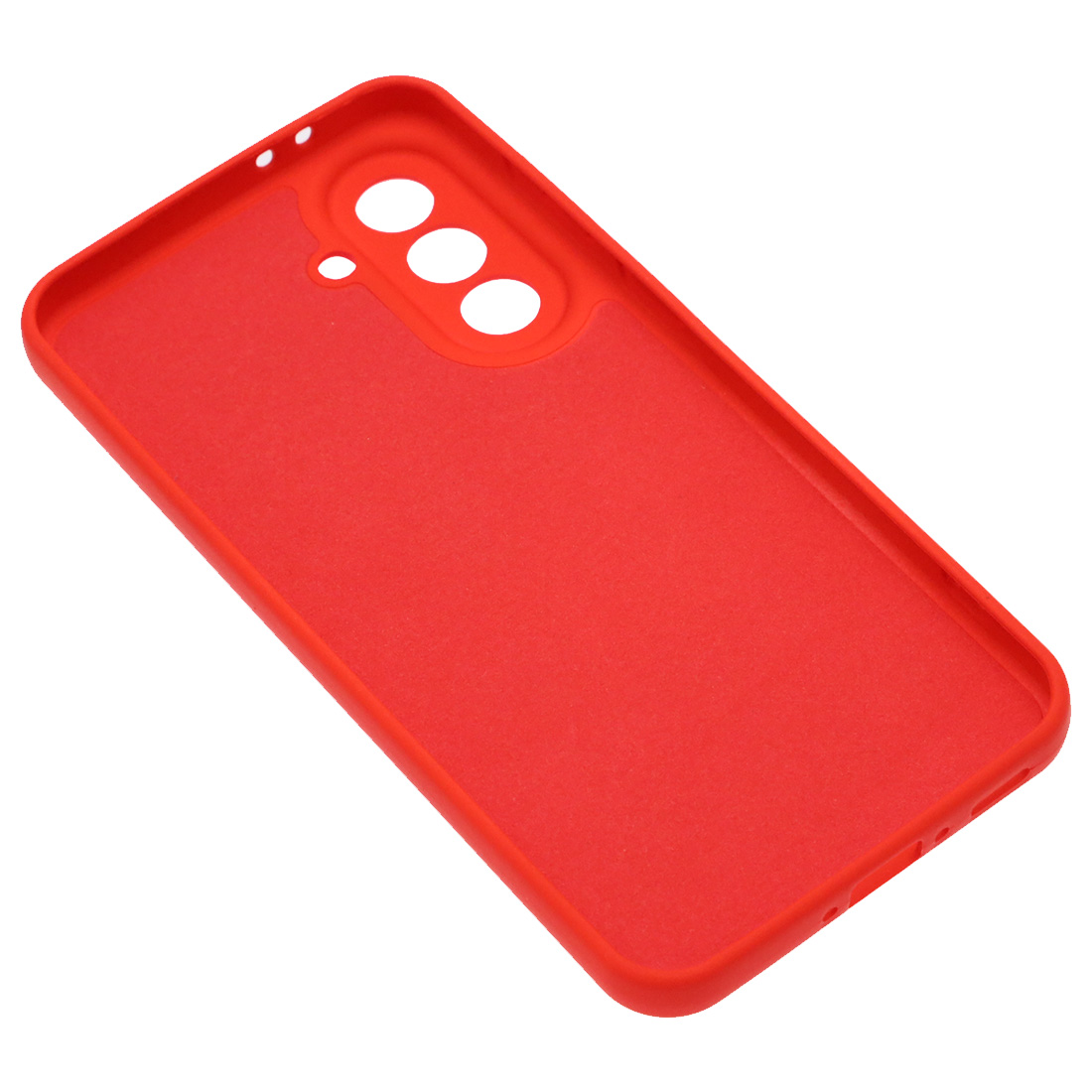 Чехол накладка Silicon Cover для SAMSUNG Galaxy A37, защита камеры, силикон, бархат, цвет красный