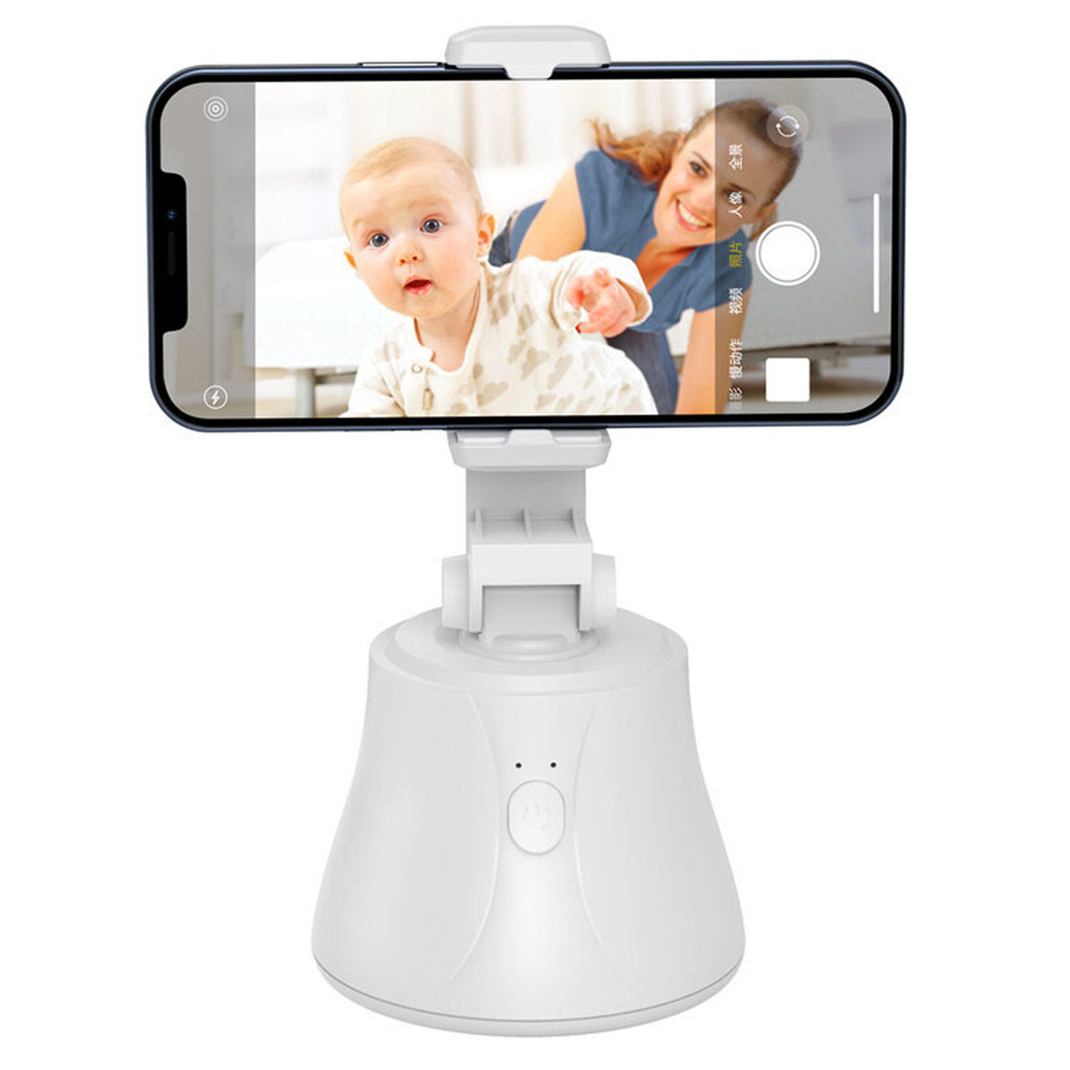Настольная подставка, держатель BASEUS 360 Al Following Shot Tripod Head SUYT-B02 для телефона, смартфона, обнаружение лиц, цвет белый (-50%)