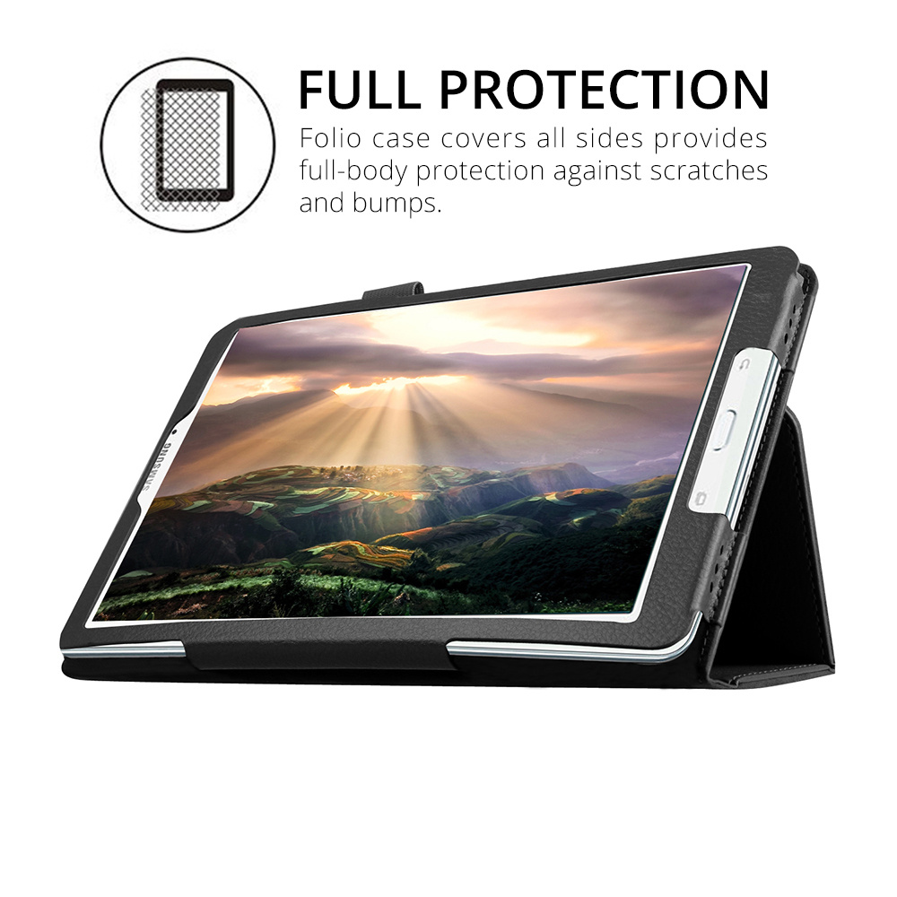 Чехол-книжка для SAMSUNG Galaxy Tab E 9.6" (SM-T560) экокожа, цвет чёрный.