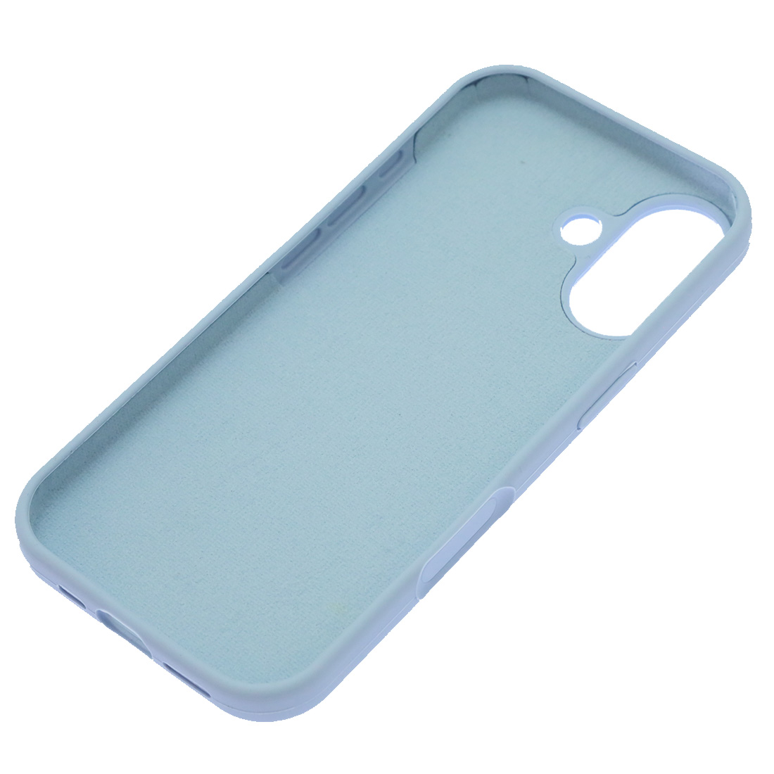 Чехол накладка Silicone Case для Apple iPhone 17, силикон, бархатная подложка, цвет васильковый