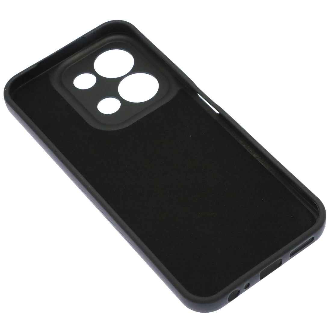 Чехол накладка Silicon Cover для XIAOMI Redmi 15C, POCO C85, защита камеры, силикон, бархат, цвет черный