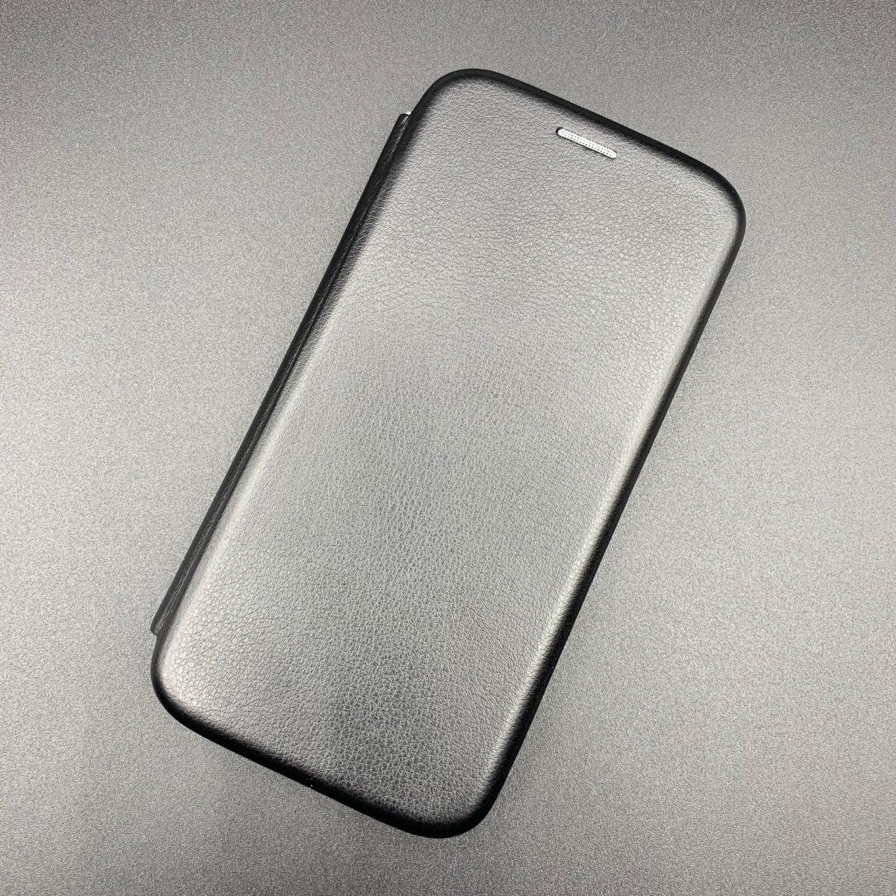 Чехол книжка для HUAWEI HONOR 10 COL-AL10, COL-L29, экокожа, визинтица, цвет чёрный.