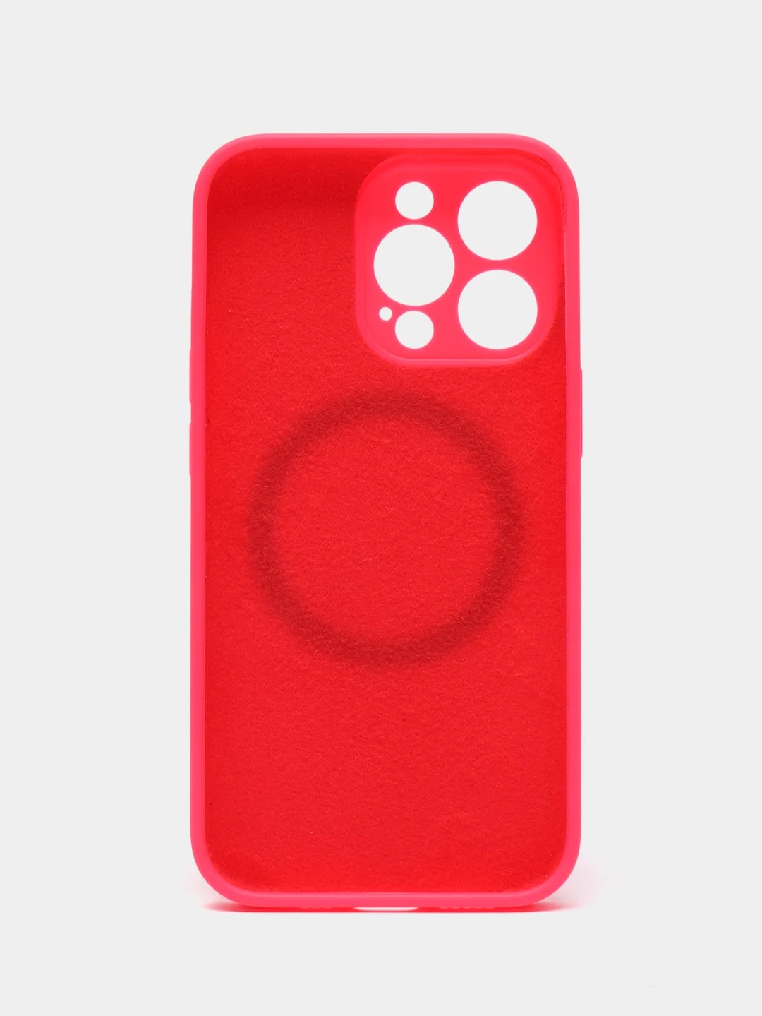 Чехол накладка Silicone Case для APPLE iPhone 13 Pro Max, с поддержкой MagSafe, защита камеры, силикон, бархат, цвет пурпурный
