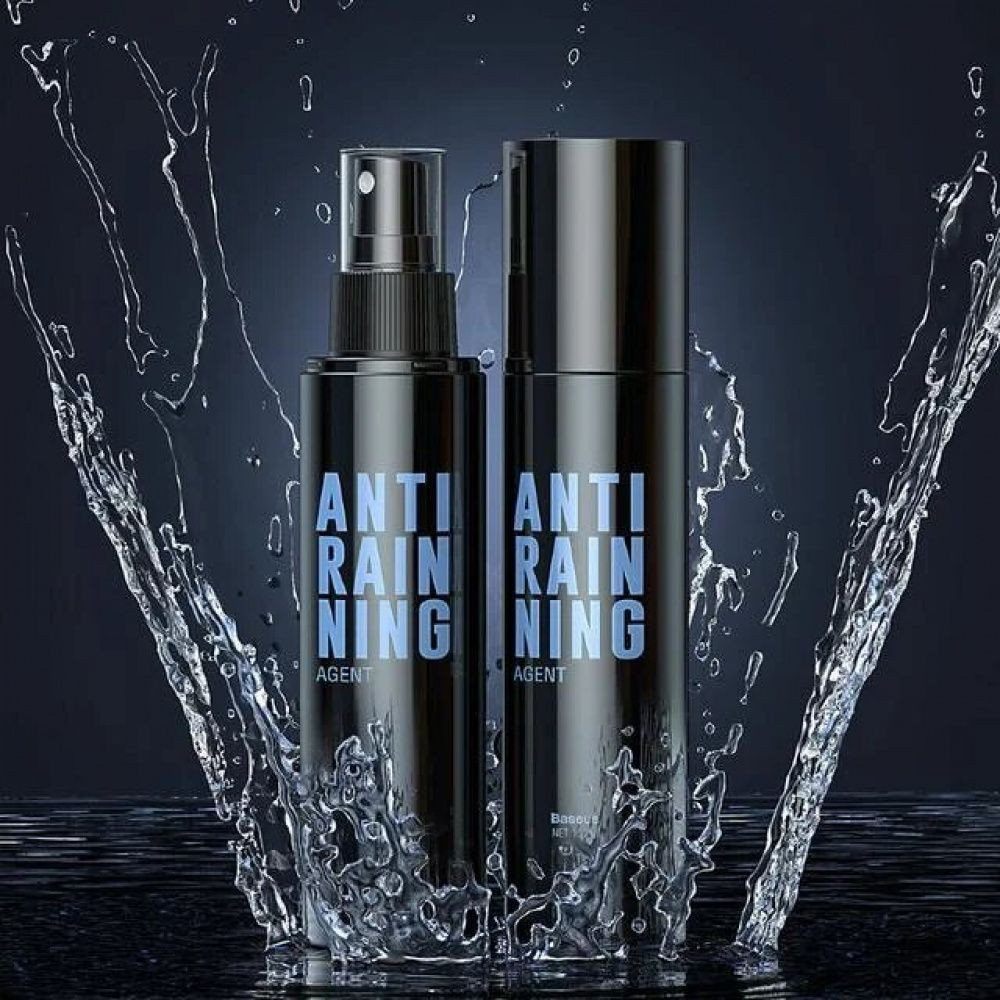 BASEUS ACFYJ-01 спрей антидождь для защиты автомобильного стекла от дождя, предотвращает конденсацию воды на стекле RAINPROOF AGENT, цвет упаковки черный.