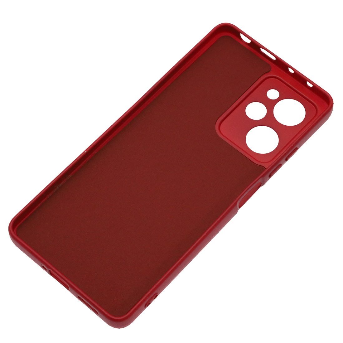 Чехол накладка NANO для XIAOMI POCO X5 Pro 5G, защита камеры, силикон, бархат, цвет бордовый