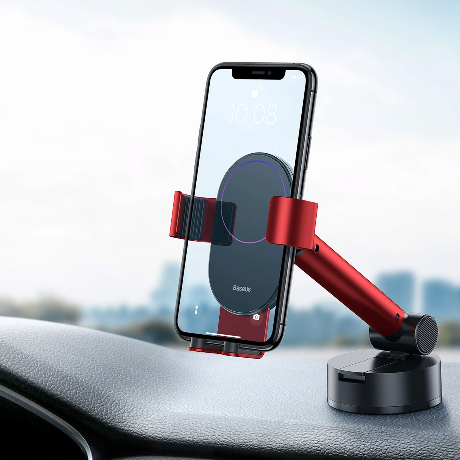 Автомобильный держатель BASEUS Simplism Gravity Car Mount Holder, цвет красный