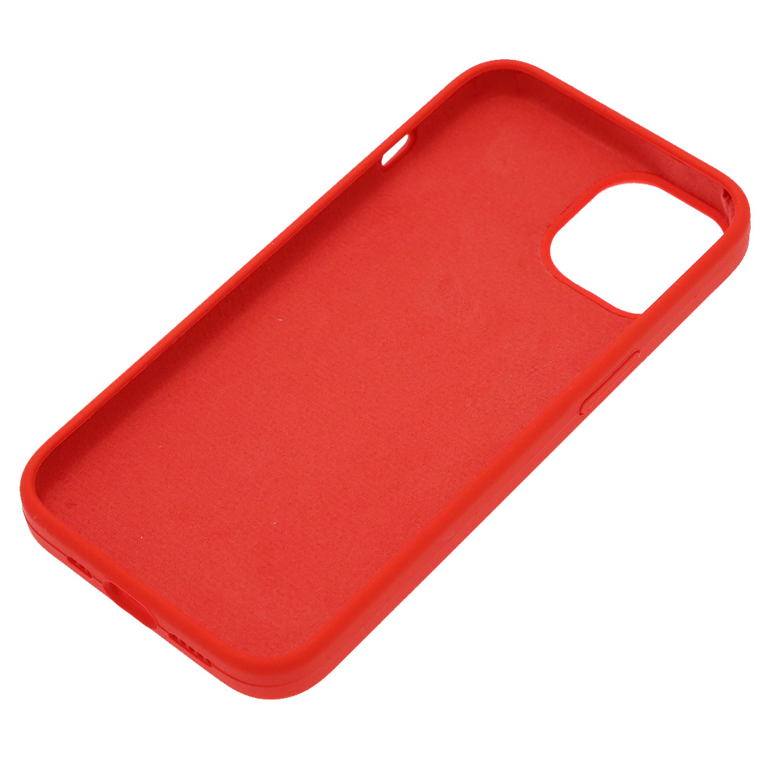 Чехол накладка Silicon Case для APPLE iPhone 14 (6.1"), силикон, бархат, цвет красный