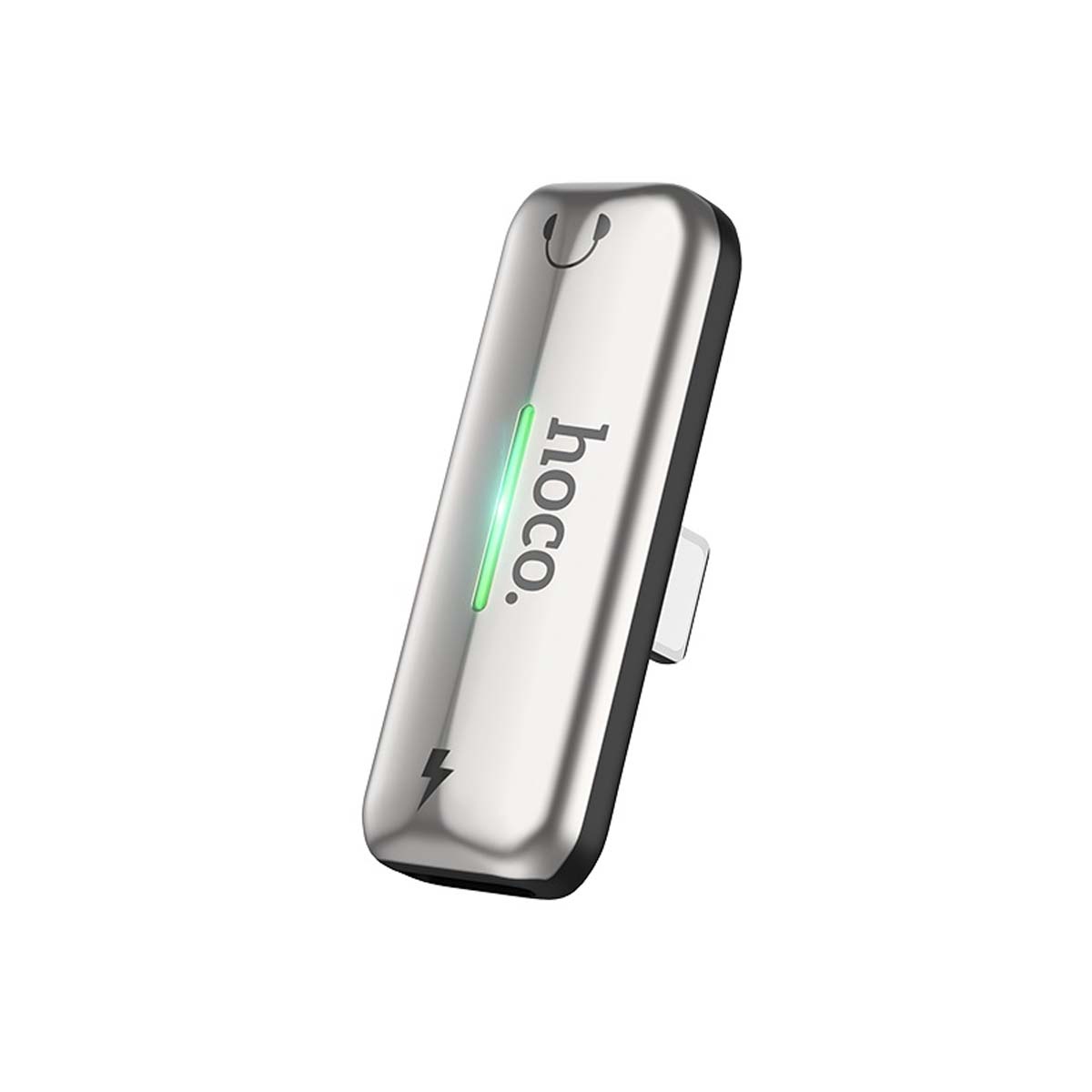 Цифровой аудио конвертер, переходник, HOCO LS27 APPLE Lightning 8 pin на 2 APPLE Lightning 8 pin, цвет серебристый