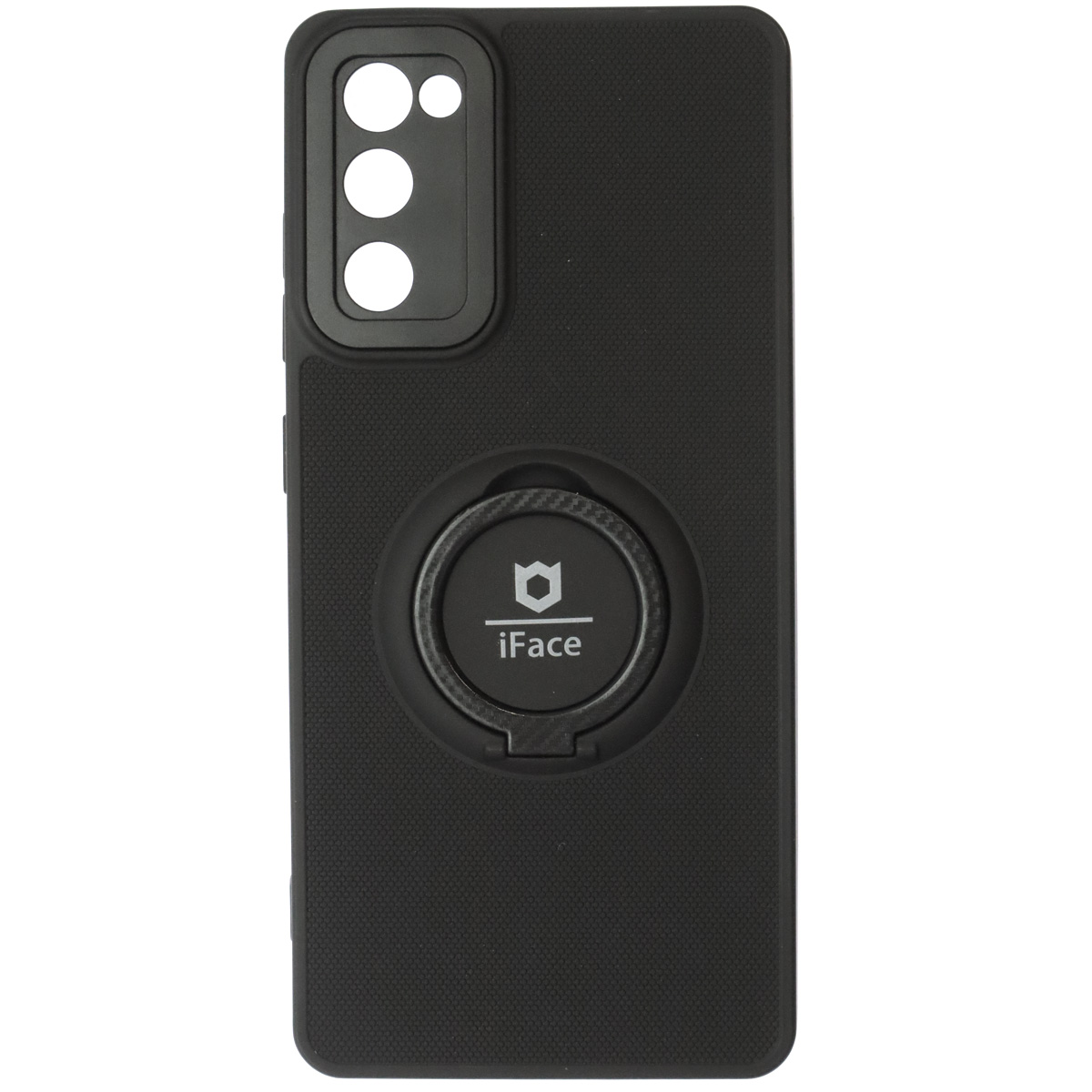 Чехол накладка iFace для SAMSUNG Galaxy S20 FE (SM-G780), защита камеры, силикон, металл, кольцо держатель, цвет черный