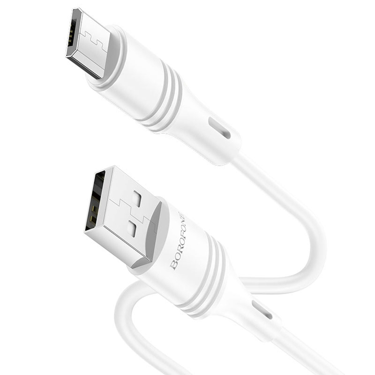 Кабель BOROFONE BX43 CoolJoy Micro USB, 2.4A, длина 1 метр, цвет белый