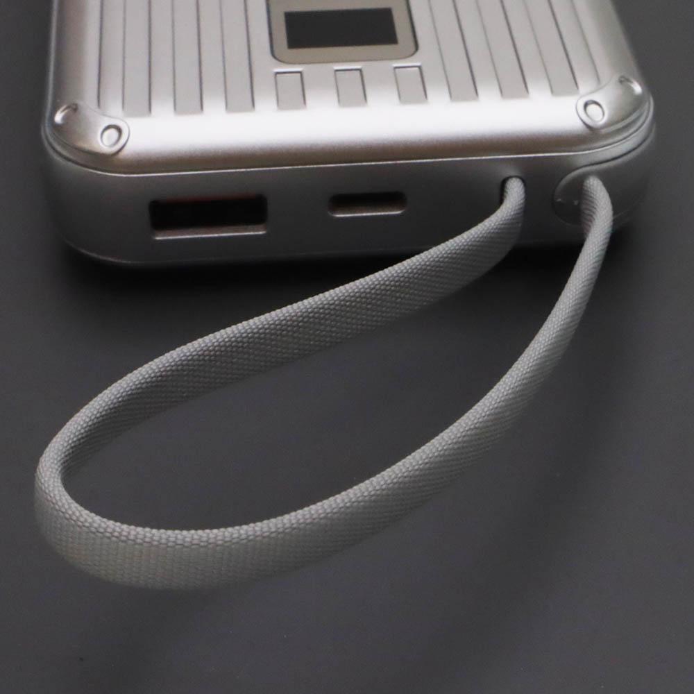Внешний портативный аккумулятор, SPACEX SP-037, 10000 mAh, 22.5W, PD22.5W, LED дисплей, держатель, магнитная зарядка, цвет серебристый