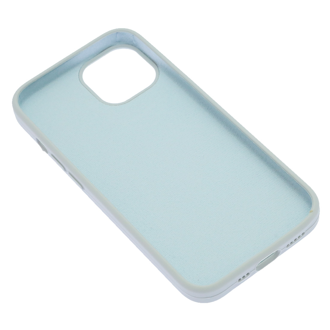 Чехол накладка Silicon Case для APPLE iPhone 14 (6.1"), силикон, бархат, цвет светло серый