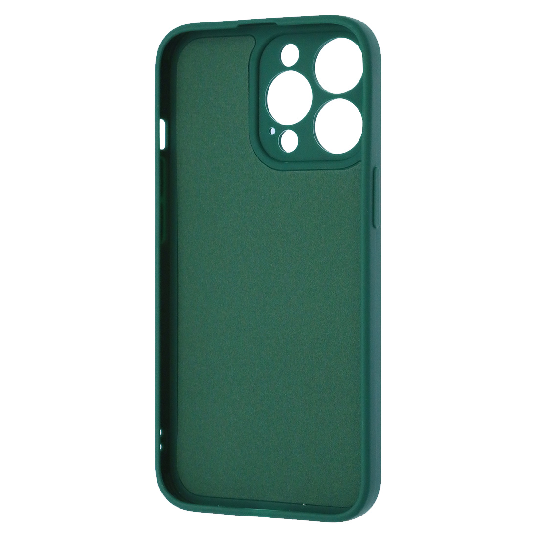 Чехол накладка для APPLE iPhone 13 Pro, силикон, бархат, цвет темно зеленый