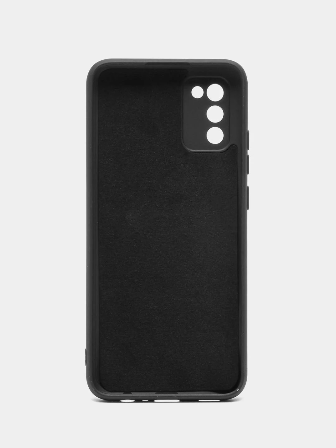 Чехол накладка для SAMSUNG Galaxy A02S (SM-A025F), защита камер, силикон, цвет черный