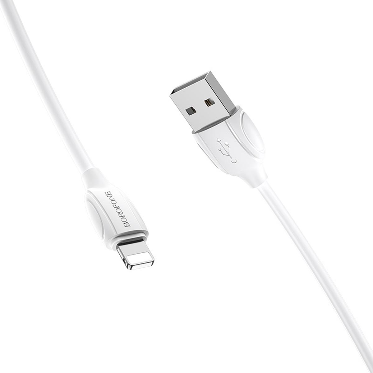 Кабель BOROFONE BX19 Benefit Lightning 8 pin, 1.3A, длина 1 метр, силикон, цвет белый