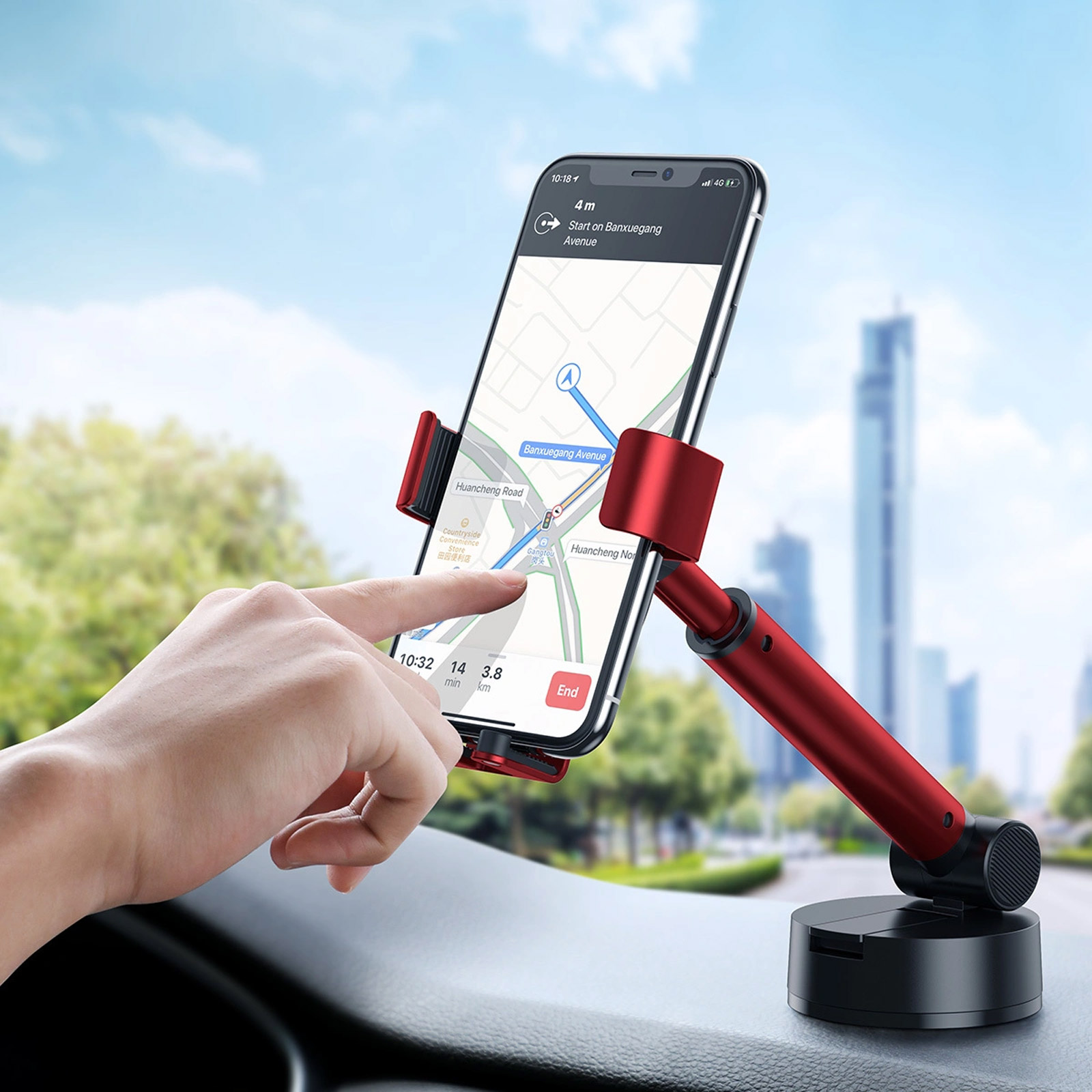 Автомобильный держатель BASEUS Simplism Gravity Car Mount Holder, цвет красный