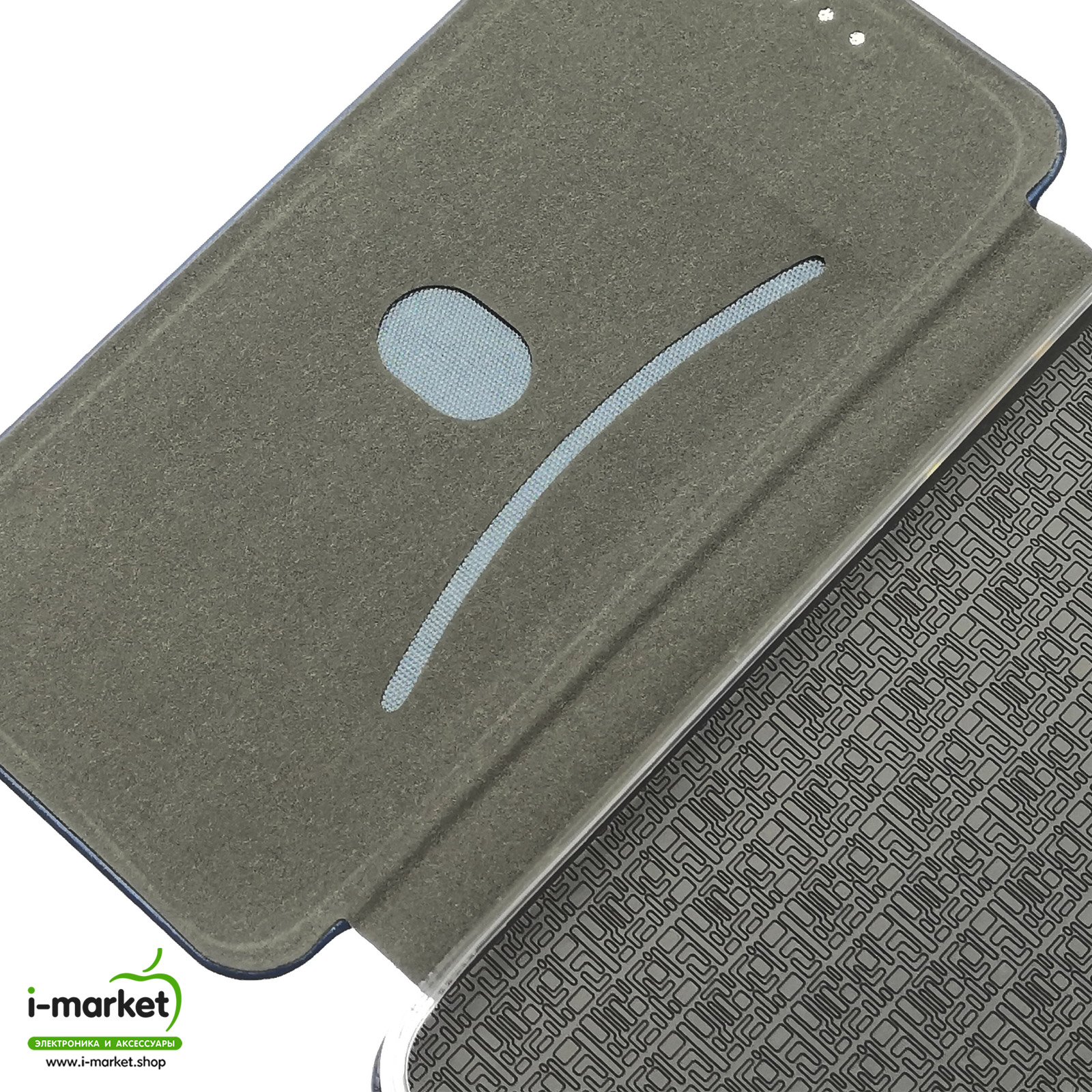 Чехол книжка LIZARD для XIAOMI Redmi Note 8T, экокожа, визитница, цвет темно синий.
