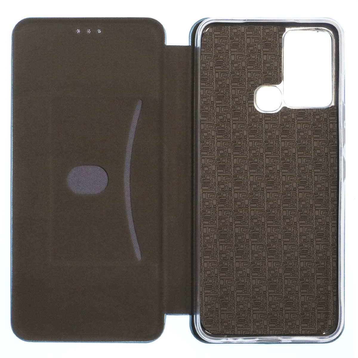 Чехол книжка STYLISH для INFINIX Smart 6 Plus, экокожа, визитница, цвет голубой