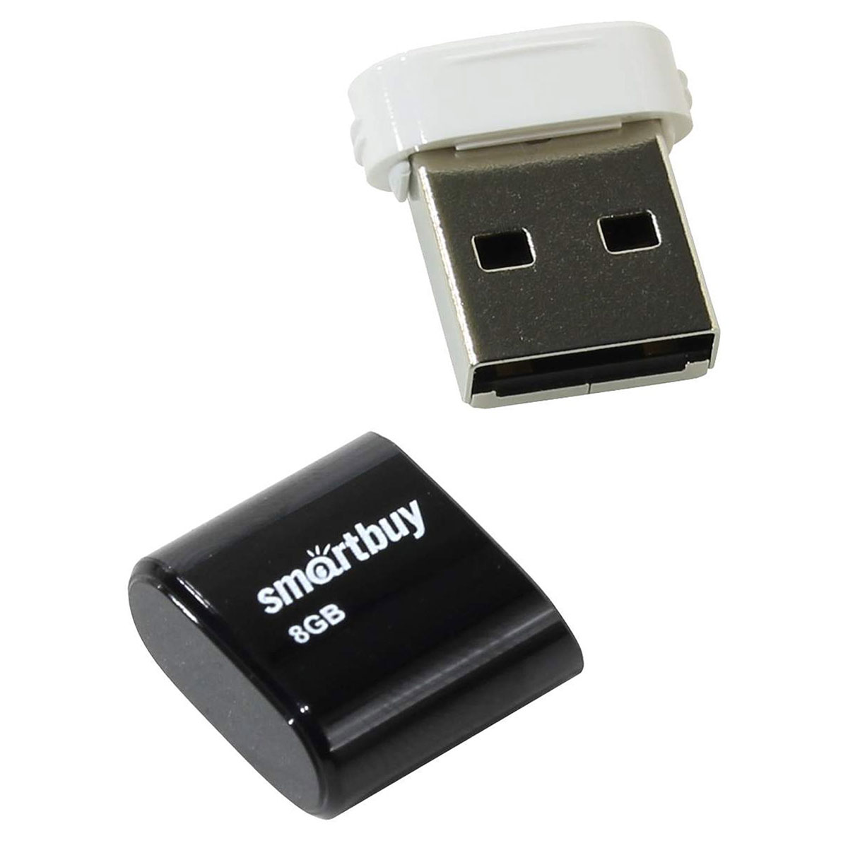Флешка USB 2.0 8GB SMARTBUY Lara, цвет черный