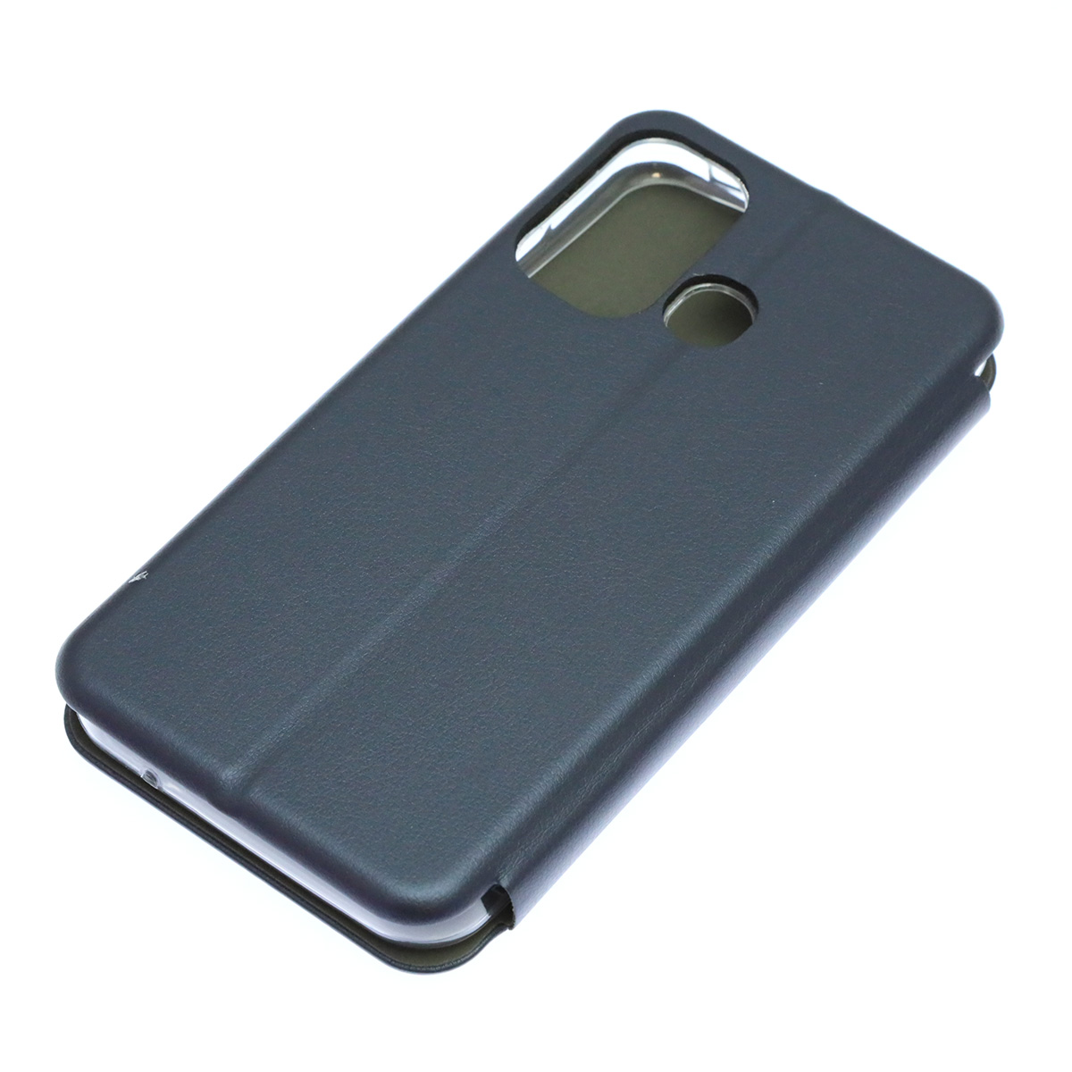 Чехол книжка STYLISH для ITEL A27 (A551), экокожа, визитница, цвет темно синий