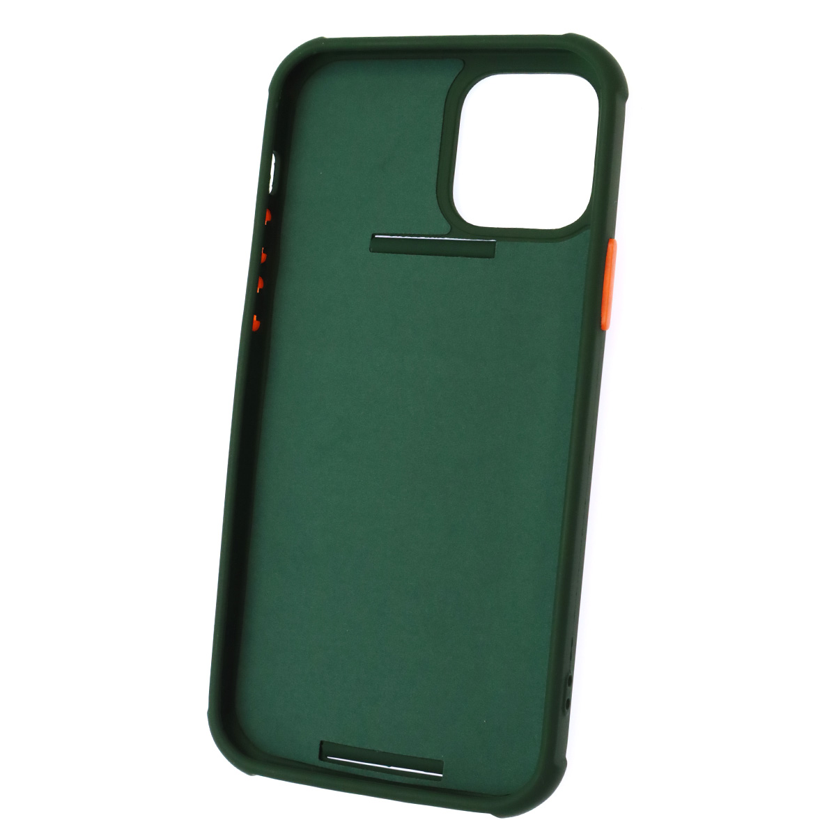 Чехол накладка LADDER NANO для APPLE iPhone 12, iPhone 12 PRO (6.1), силикон, держатель, цвет темно зеленый