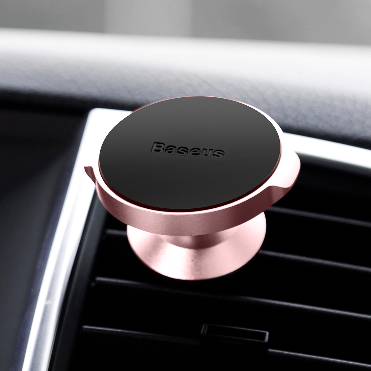 Автодержатель магнитный BASEUS SUER-A0R Small Ears Series (Air outlet type) цвет розовое золото.