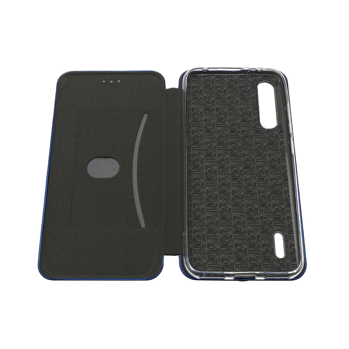 Чехол книжка STYLISH для XIAOMI Mi A3, Mi CC9E, экокожа, визитница, цвет темно синий.