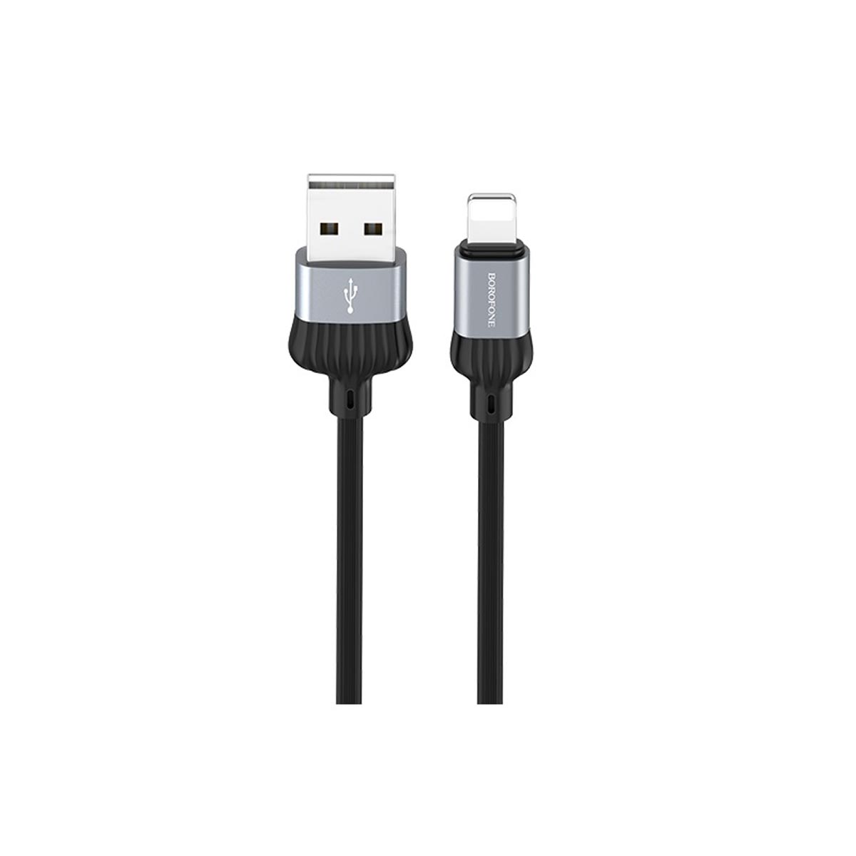 Кабель BOROFONE BX28 Dignity APPLE Lightning 8 pin, 3A, длина 1 метр, силикон, цвет серый