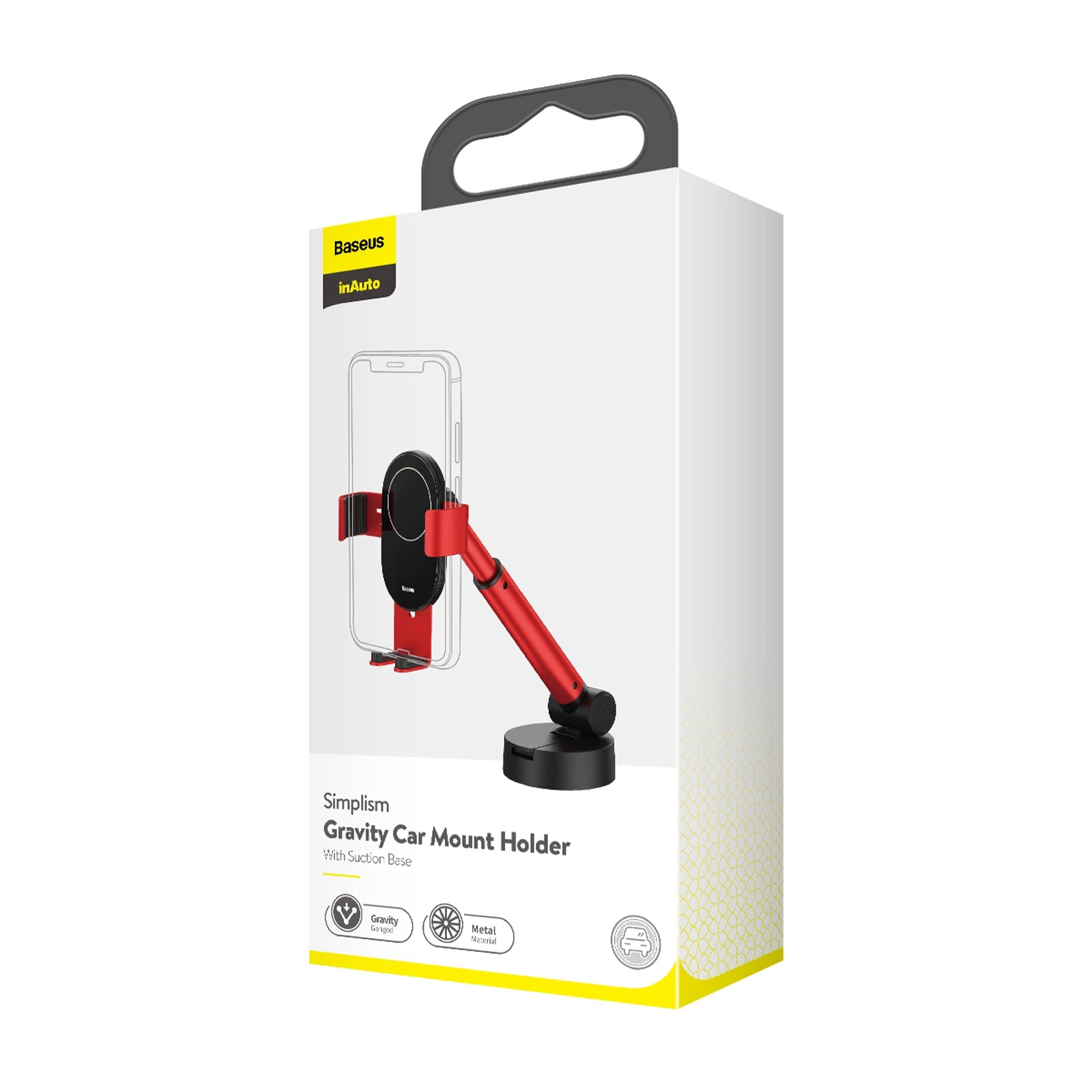 Автомобильный держатель BASEUS Simplism Gravity Car Mount Holder, цвет красный