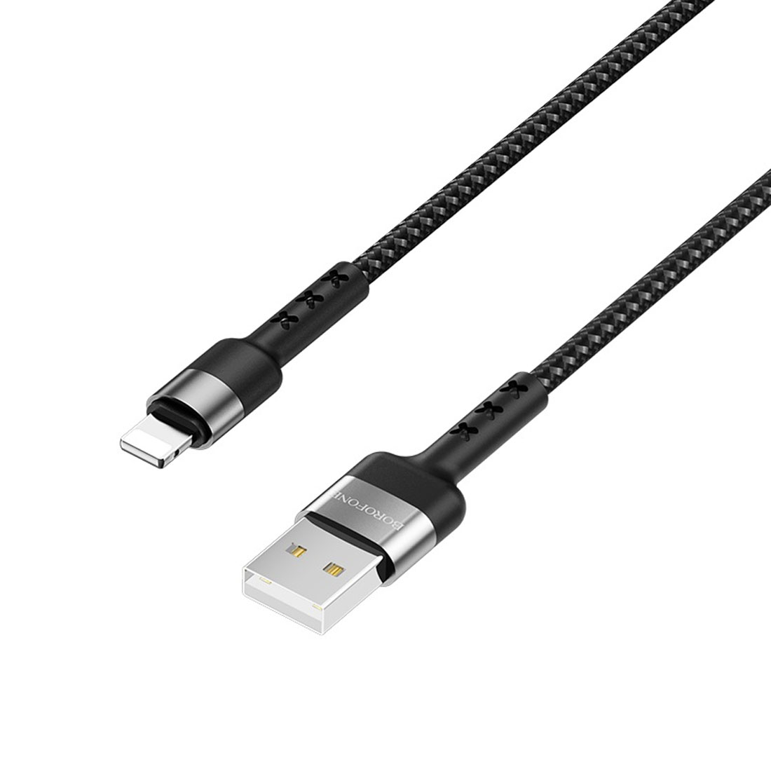 Кабель BOROFONE BX34 Advantage Lightning 8 pin, 2.4A, длина 1 метр, цвет черный