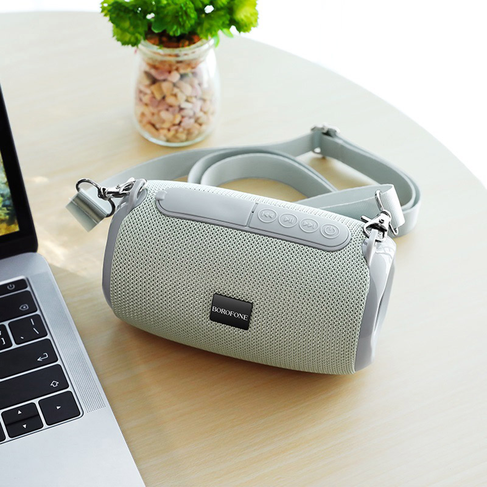 Портативная колонка BOROFONE BR4 Horizon, BT V5.0, батарея 500 mAh, цвет серебристый