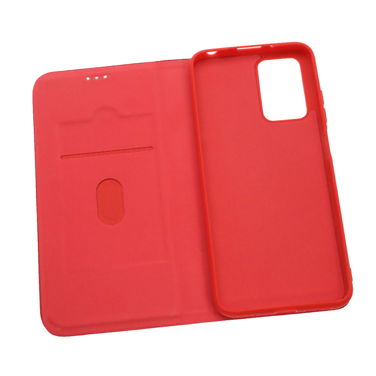 Чехол книжка MESH для XIAOMI Redmi 10 (2021), Redmi 10 (2022), текстиль, силикон, бархат, визитница, цвет красный