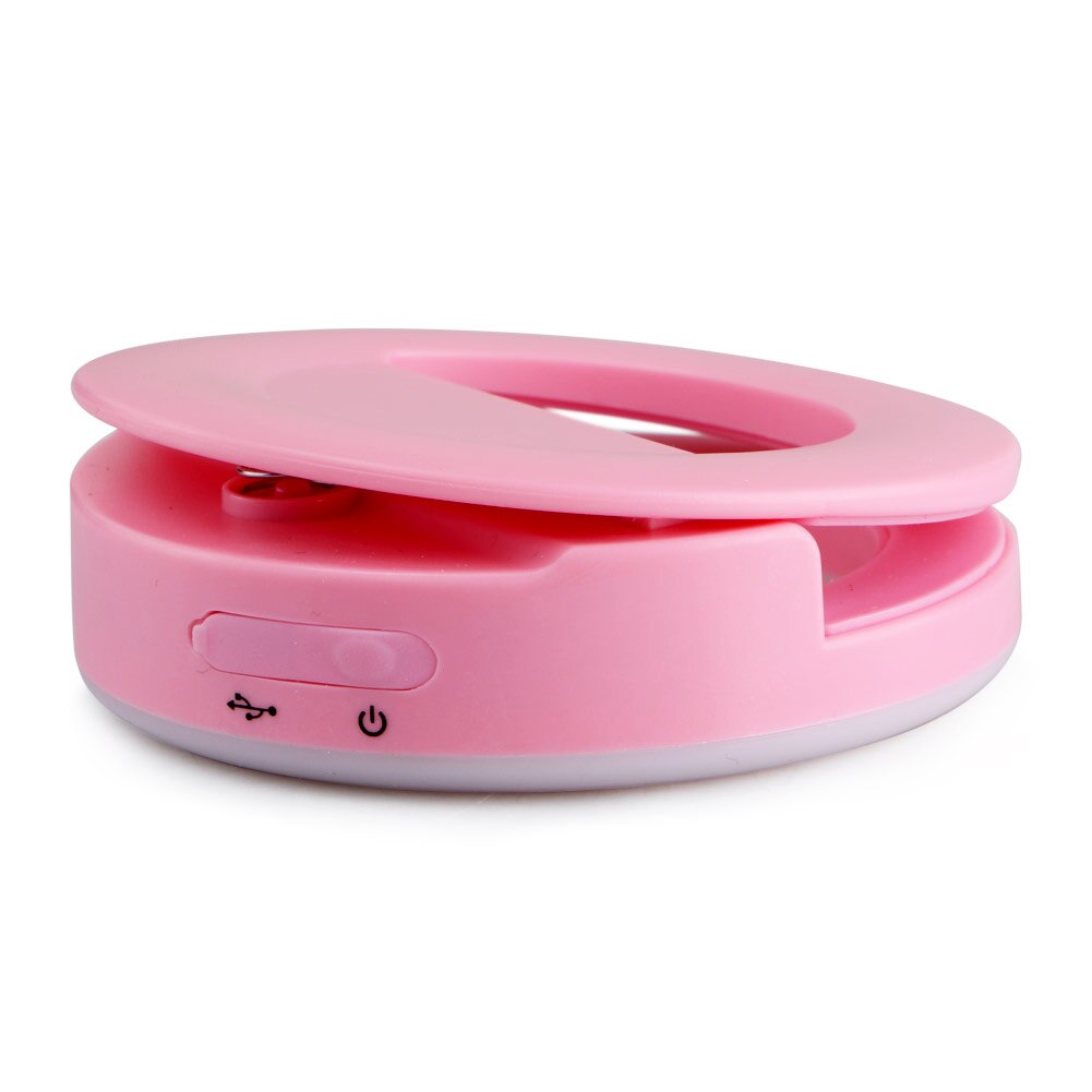 Led вспышка для селфи Selfie Ring Light RK-14 цвет розовый.