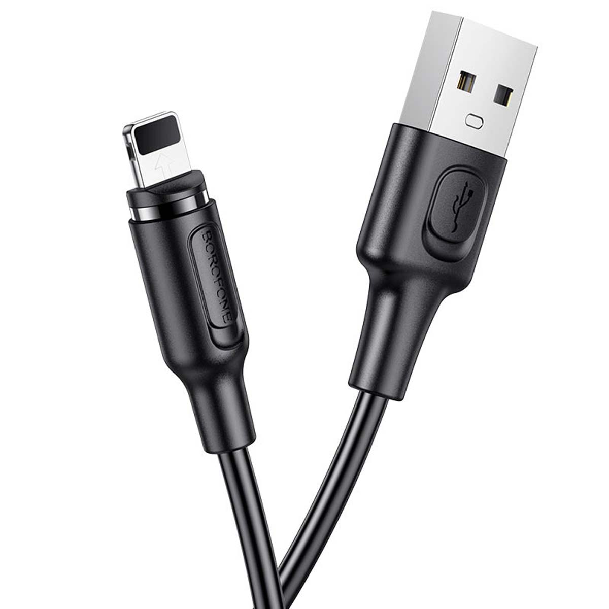 Магнитный зарядный кабель BOROFONE BX41 Amiable Lightning 8 pin, 2.4A, длина кабеля 1 метр, цвет черный | Все по 150