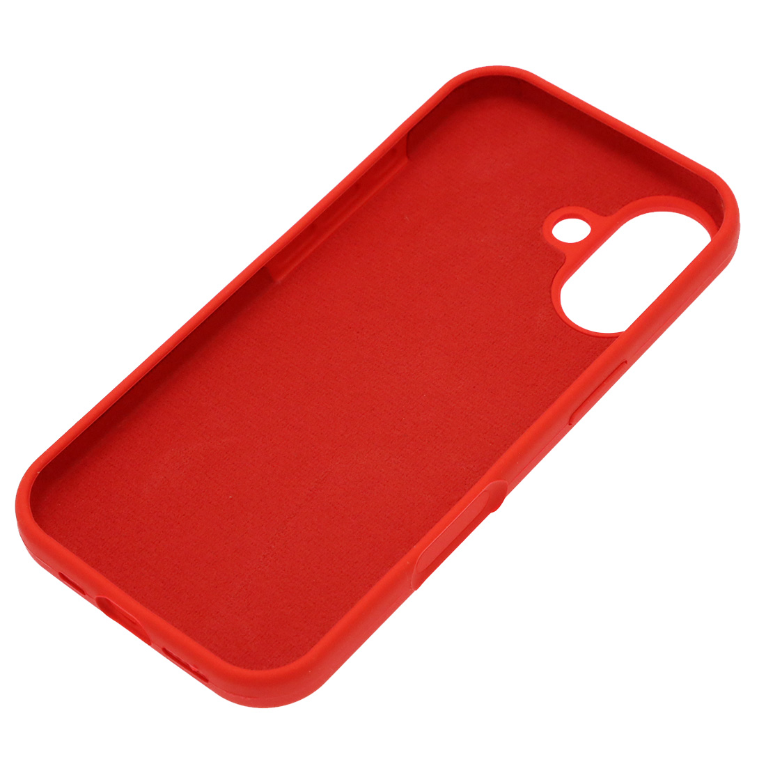 Чехол накладка Silicone Case для Apple iPhone 17, силикон, бархатная подложка, цвет красный