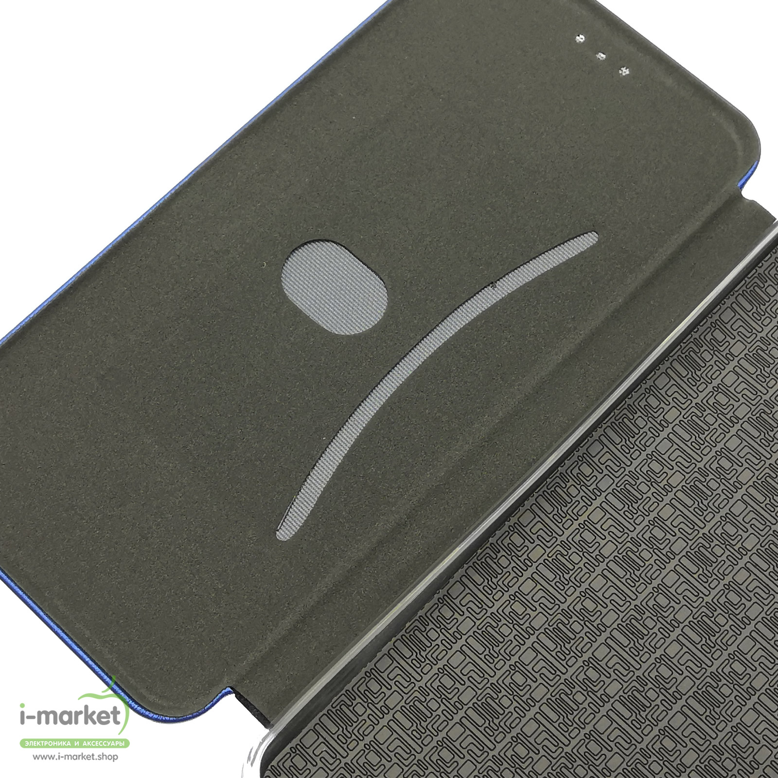 Чехол книжка STYLISH для XIAOMI Mi 10 Lite, экокожа, визитница, цвет темно синий.