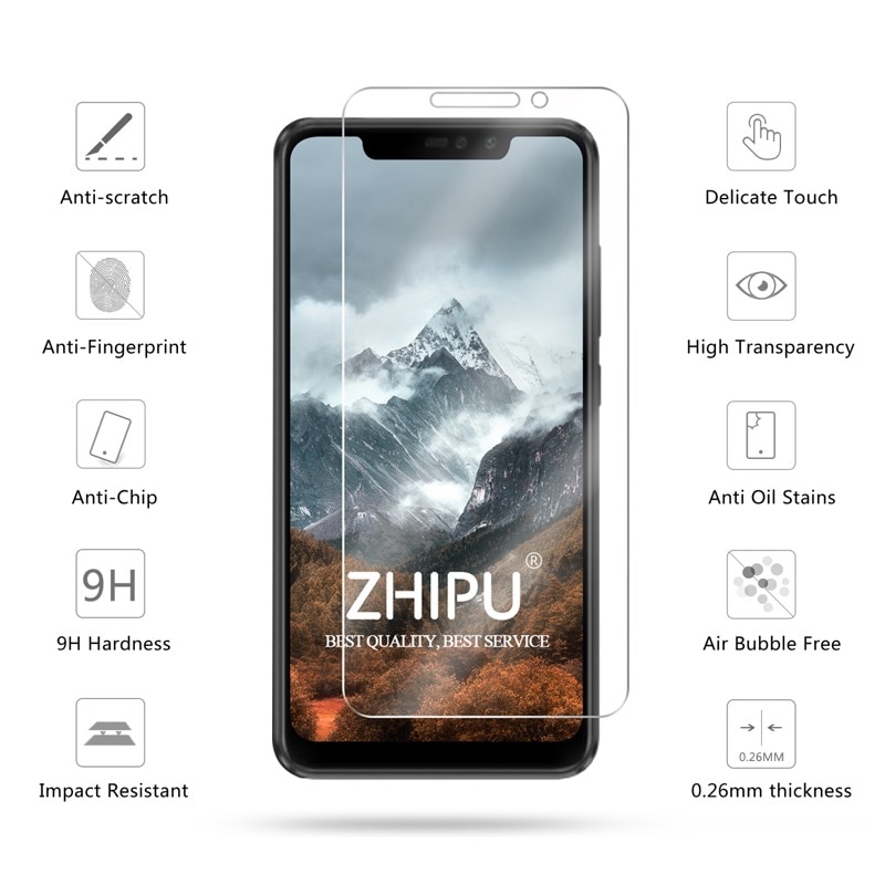 Защитное стекло для XIAOMI Redmi Note 6 PRO, 0.33mm, прозрачное.