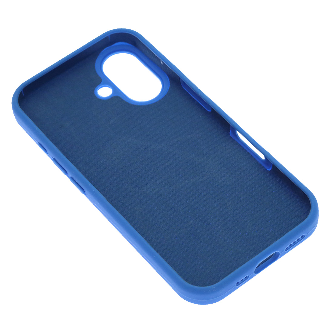 Чехол накладка Silicone Case для APPLE iPhone 16 (6.1"), силикон, бархат, цвет синий