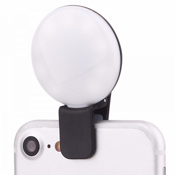 Led вспышка для селфи Mini Q, селфи кольцо цвет черный.