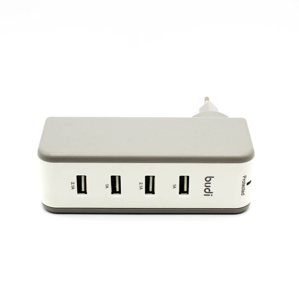 СЗУ (Сетевое зарядное устройство) BUDI M8J301E c 6 USB выходами, 2 USB x 0.5A, 2 USB x 1A, 2 USB x 2.1A, бежево белый СЗУ (Сетевое зарядное устройство) BUDI M8J301E c 6 USB выходами, 2 USB x 0.5A, 2 USB x 1A, 2 USB x 2.1A, бежево белый