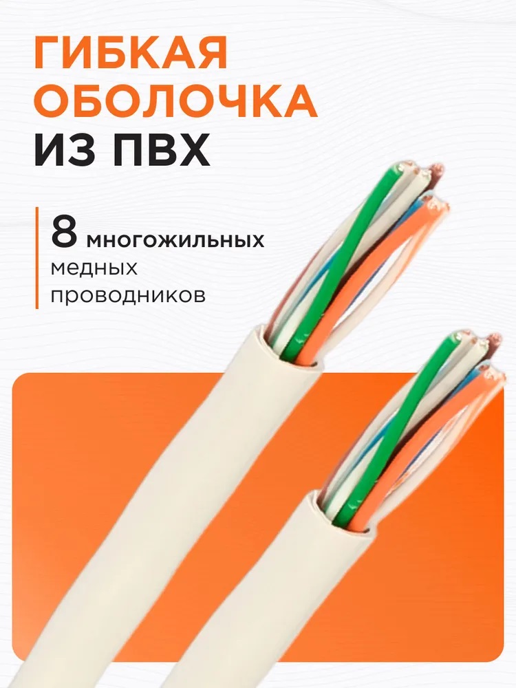Патч-корд UTP Cablexpert кат.5e, сетевой кабель для интернета, длина 15 метров, литой, многожильный, цвет серый