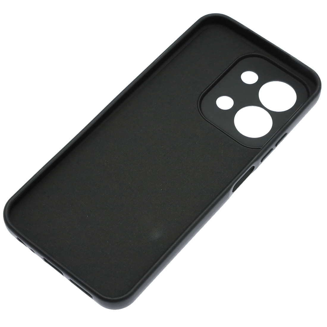 Чехол накладка Revole Mix для XIAOMI Redmi 15C, POCO C85, защита камеры, силикон, бархат, кольцо держатель, цвет черный