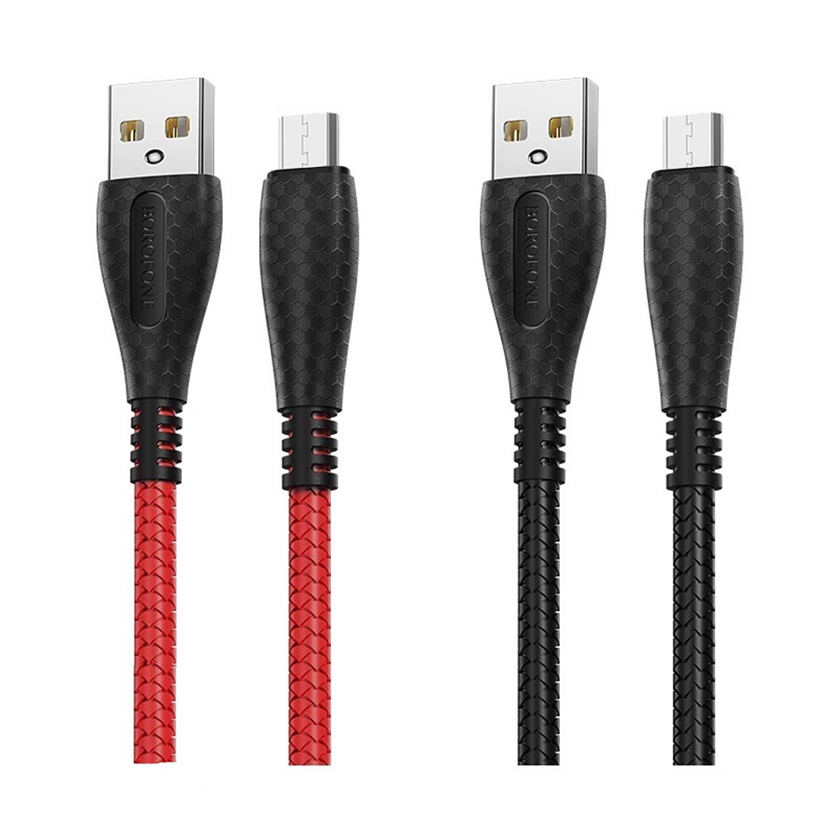 Кабель BOROFONE BX38 Cool charge Micro USB, длина 1 метр, цвет красный